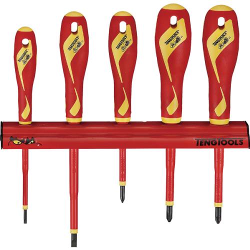 Teng 5pc 1000V VDE Screwdriver Set w/ Wall Rack