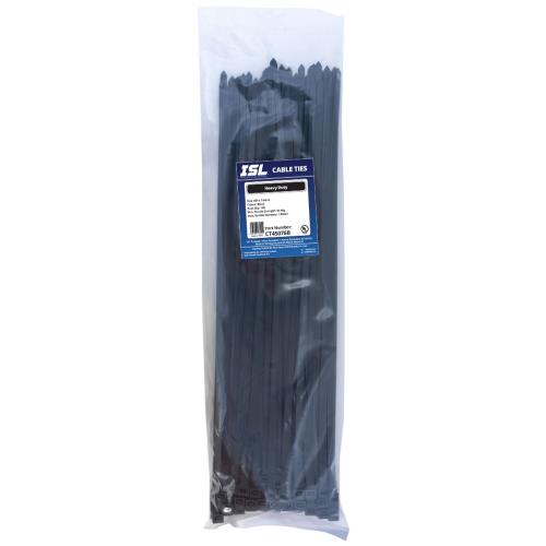 ISL 450 x 7.6mm UV Nylon Cable Tie - Blk. - 100pk