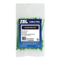 ISL 100 x 2.5mm Nylon Cable Tie - Green - 100pk