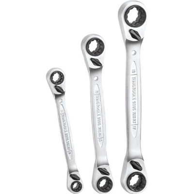 Teng 3pc Multi-Drive Ratchet Ring Spanner Set**