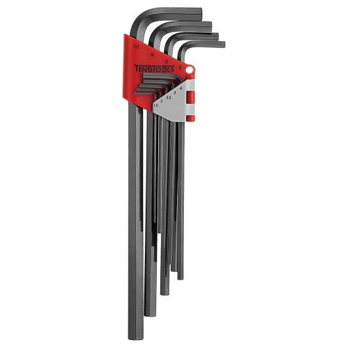 Teng 9pc Extra Long Metric Hex Key Set - 1.5-10.0mm