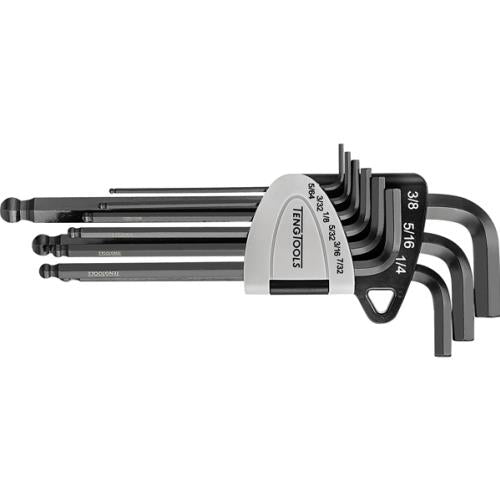 Teng 9pc Ball-End AF Hex Key Set - 5/64in-3/8in