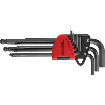 Teng 9pc Ball-End Metric Hex Key Set - 1.5-10.0mm