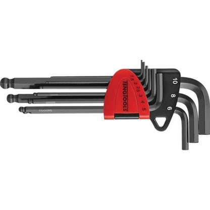 Teng 9pc Ball-End Metric Hex Key Set - 1.5-10.0mm