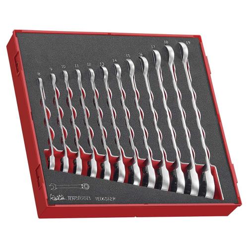 Teng 12pc Rev. Ratchet mm Combination Spanner Set - TED-Tray