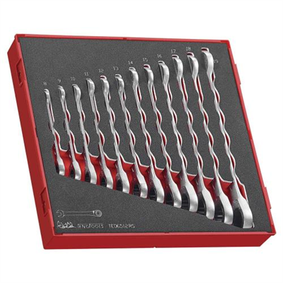 Teng 12pc Ratchet Combination Spanner Set 8-19mm - TED-Tray