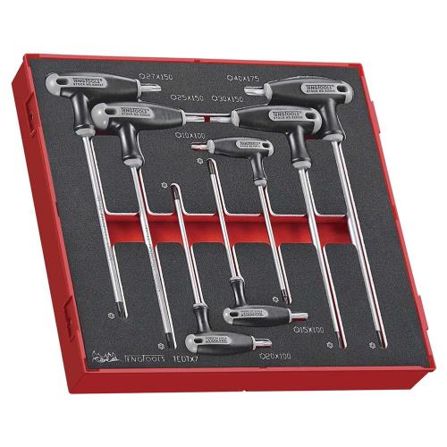 Teng 7pc Torx TX/TPX T-Handle Set 10-40 -TED-Tray