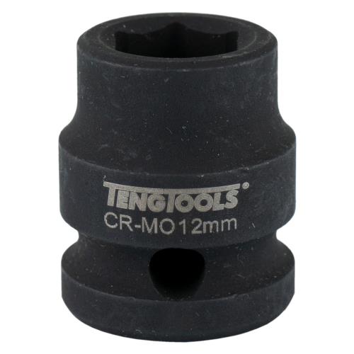 Teng 1/2in Dr. Stubby Impact Socket 12mm DIN