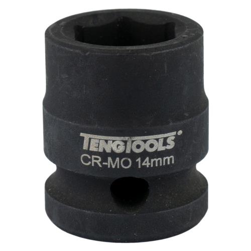 Teng 1/2in Dr. Stubby Impact Socket 14mm DIN