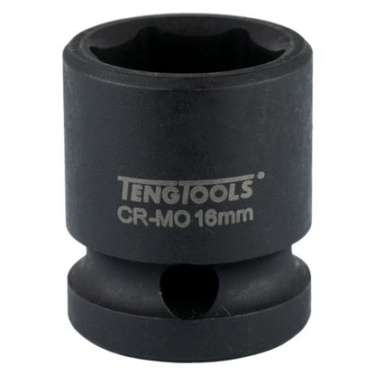 Teng 1/2in Dr. Stubby Impact Socket 16mm DIN