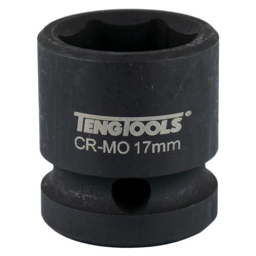 Teng 1/2in Dr. Stubby Impact Socket 17mm DIN