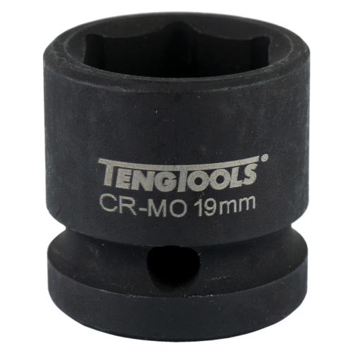Teng 1/2in Dr. Stubby Impact Socket 19mm DIN