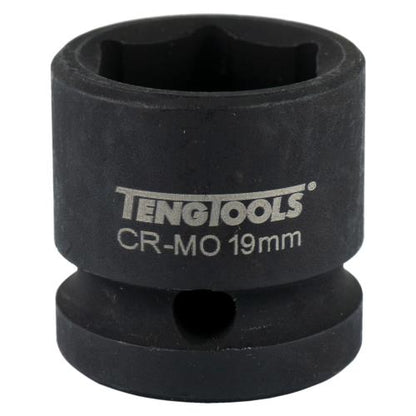 Teng 1/2in Dr. Stubby Impact Socket 19mm DIN