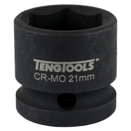 Teng 1/2in Dr. Stubby Impact Socket 21mm DIN