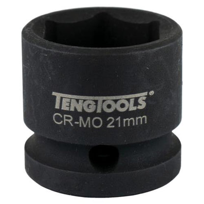 Teng 1/2in Dr. Stubby Impact Socket 21mm DIN