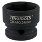 Teng 1/2in Dr. Stubby Impact Socket 24mm DIN