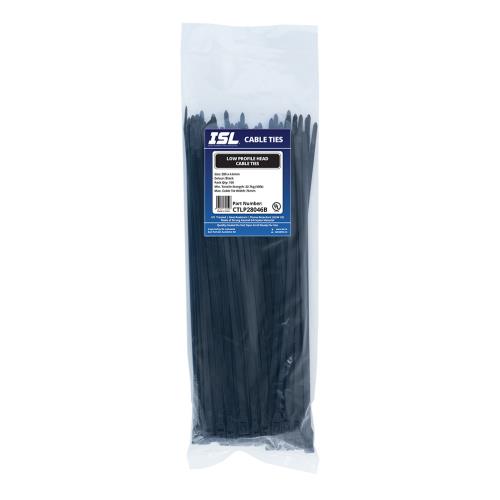 ISL 280x4.6mm Low Profile Cable Tie - UV Blk - 100pk
