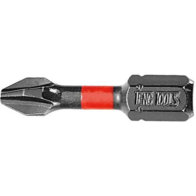 Teng 5pc 1/4in PH#2 Impact Screwdriver Bit 30mm
