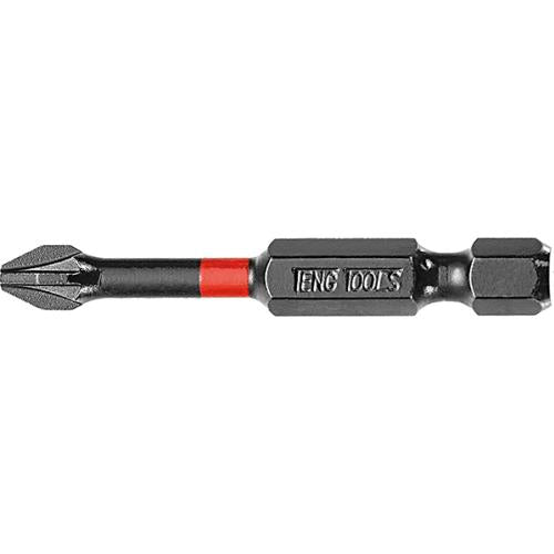 Teng 1pc 1/4in PZ#1 Impact Screwdriver Bit 50mm