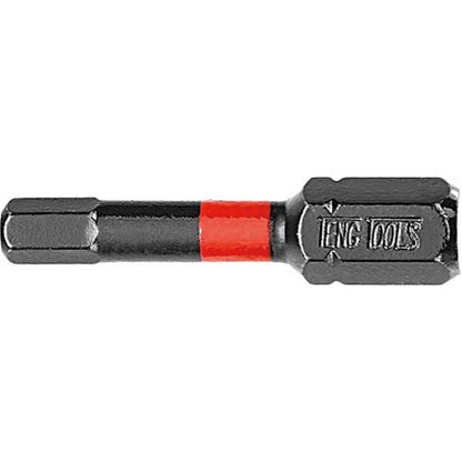 Teng 5pc 1/4in Hex 3mm Impact Screwdriver Bit 30mm