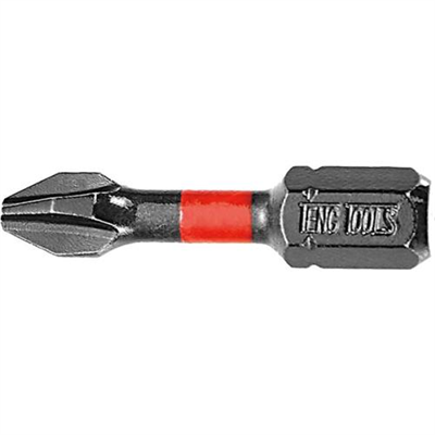 Teng 1Pc 1/4in GR2 Impact Screwdriver Bit 30mm