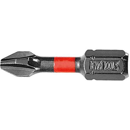Teng 5Pc 1/4in GR2 Impact Screwdriver Bit 30mm