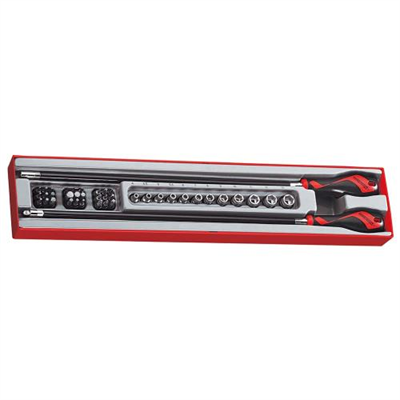 Teng 41pc 1/4in Flex Handle Set w/ Bits & Skts - TTX-Tray