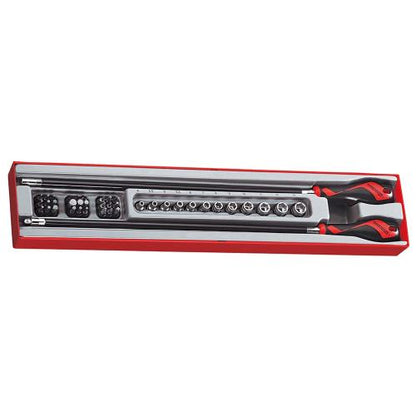 Teng 41pc 1/4in Flex Handle Set w/ Bits & Skts - TTX-Tray