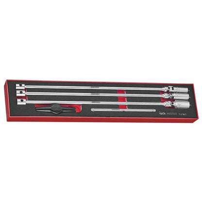 Teng 5pc 3/8in T-Bar Spark Plug Socket Set -TEX-Tray