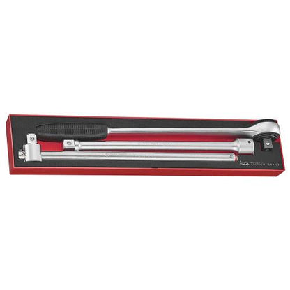 Teng 3pc 3/4in Dr. Ratchet & Accessory Set -TEX-Tray