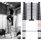 ProEquip 3.8M Telescopic Aluminium Ladder 150kg Cap.