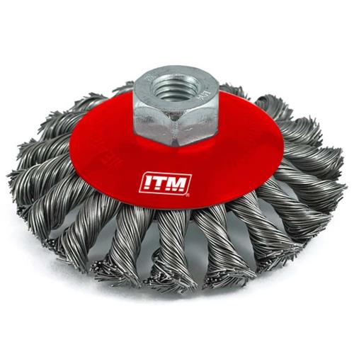 ITM Twist Knot Bevel Brush Stainless Steel 100mm