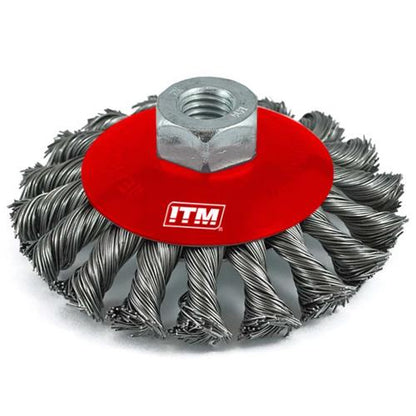 ITM Twist Knot Bevel Brush Stainless Steel 100mm
