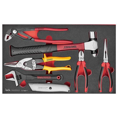 Teng 7pc Plier and Hammer Set (EVA)