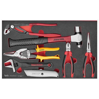 Teng 7pc Plier and Hammer Set (EVA)