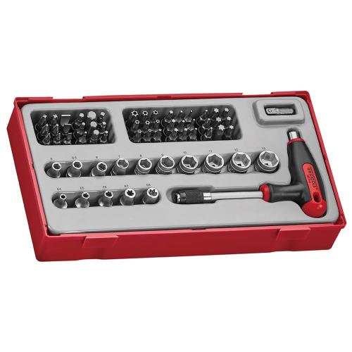 Teng 62pc T-Handle Socket & Bits Set - TC-Tray
