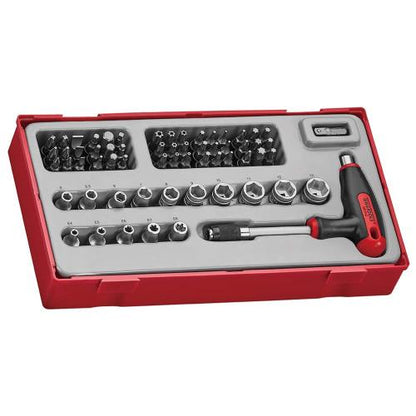 Teng 62pc T-Handle Socket & Bits Set - TC-Tray