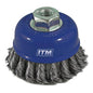 ITM Twist Knot Cup Brush Steel 75mm Boxed
