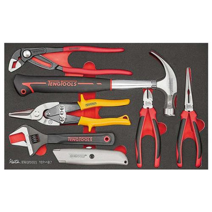 Teng 7pc Plier And Hammer Set (EVA)