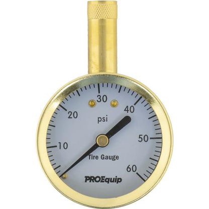 ProEquip Tyre Pressure Gauge 0-60 PSI - Straight Chuck