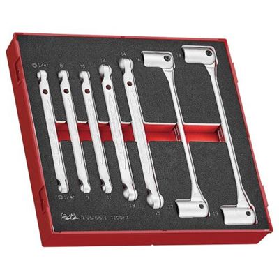 Teng 7pc Double Flex Wrench Set - TED-Tray