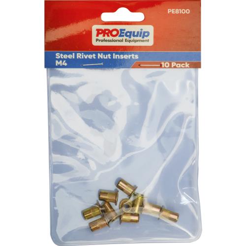 ProEquip M4 Steel Rivet Nut Inserts - 10pk