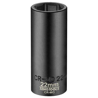 Teng 1/2in Dr. Deep Impact Socket 22mm ANSI