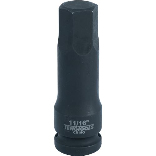 Teng 1/2in Dr. Hex Bit Impact Socket 11/16
