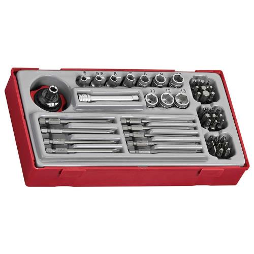 Teng 48pc 1/4in Dr. Socket & Bits Set - TC-Tray