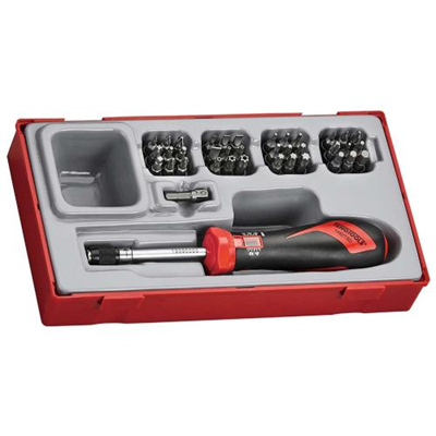 Teng 38pc 1/4in Dr. Torque Screwdriver Set 1-5Nm - TC-Tray