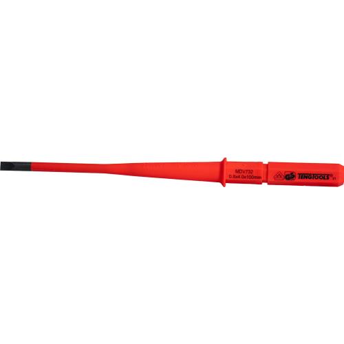 Teng 1000V Screwdriver Interchangeable 4 x 100mm Flat Slim
