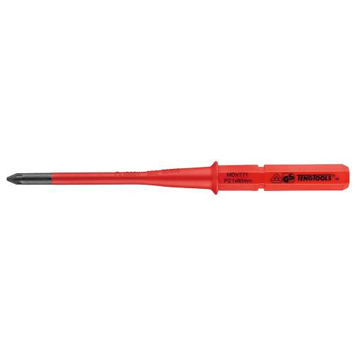 Teng 1000V Screwdriver Interchangeable PZ1 x 80mm Slim