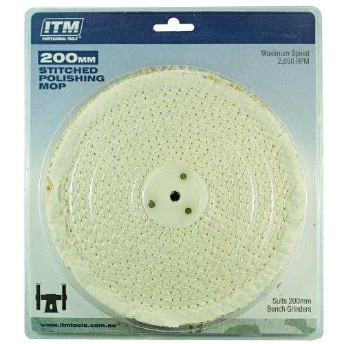 ITM Polishing Mop Stitched 50 Fold 200 x 25mm