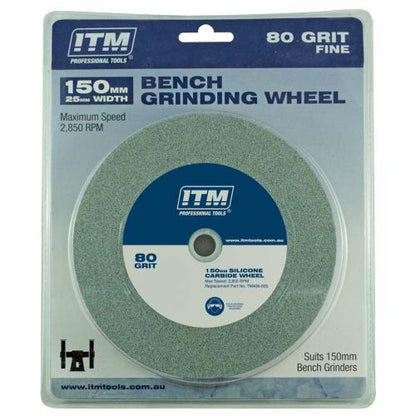ITM Grinding Wheel Silicone Carbide 150 x 25mm 80 Grit Fine